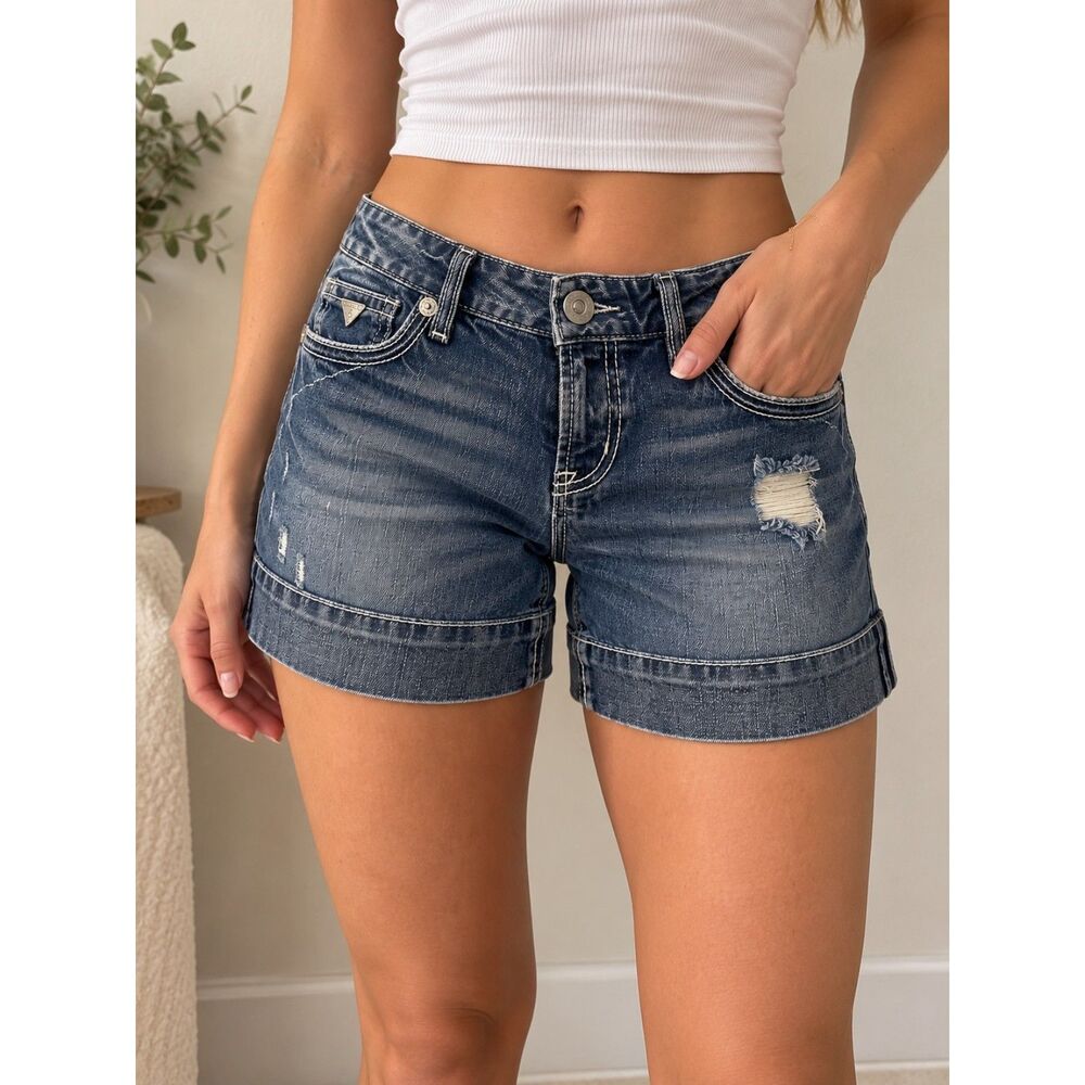 Guess Jeans Y2K Dark Wash Denim Shorts